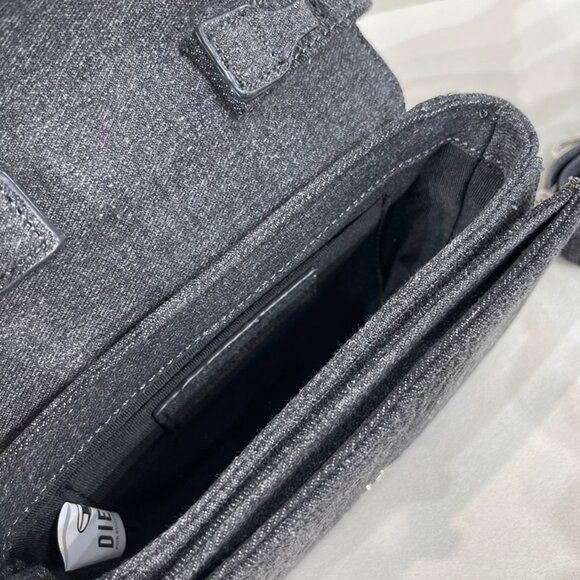 Diesel Grey Diamond Logo Shoulder Bag - Picture 8 of 9